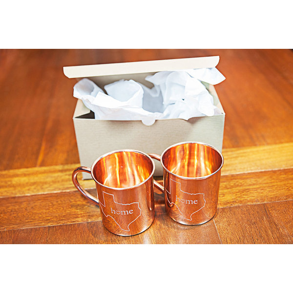 Alchemade 100 Pure Hammered Copper Mug Texas Home Copper Mugs Set